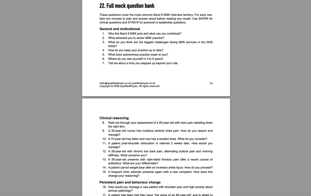 QualifiedPhysio B6 MSK Excerpt 5